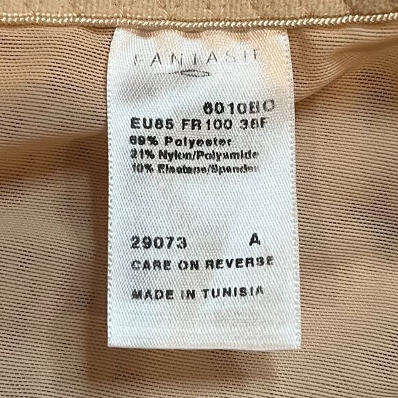 Fantasie Belle Underwire Balcony Bra Color Bamboo Size UK 38F - Picture 4 of 9